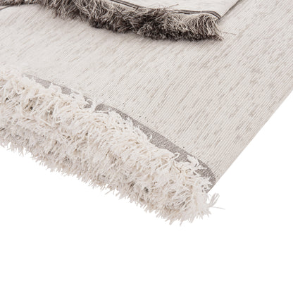 SOFA COVER-THROW WITH FRINGES DREAMTOPIA HM12165.07 IN ECRU COLOR 295X170cm.