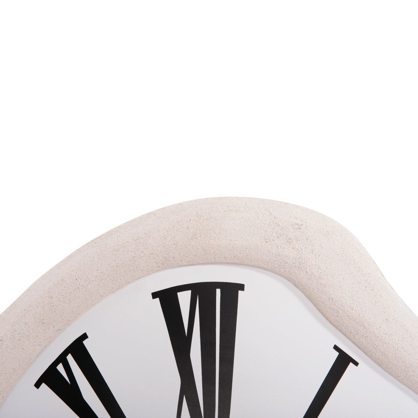 WALL CLOCK SERIES SANTORINI HM4515 MDF IN OFF-WHITE-BLACK POINTERS & LATIN DIGITS 58x2,5x61Hcm.