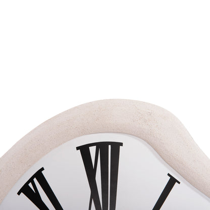 WALL CLOCK SERIES SANTORINI HM4515 MDF IN OFF-WHITE-BLACK POINTERS & LATIN DIGITS 58x2,5x61Hcm.