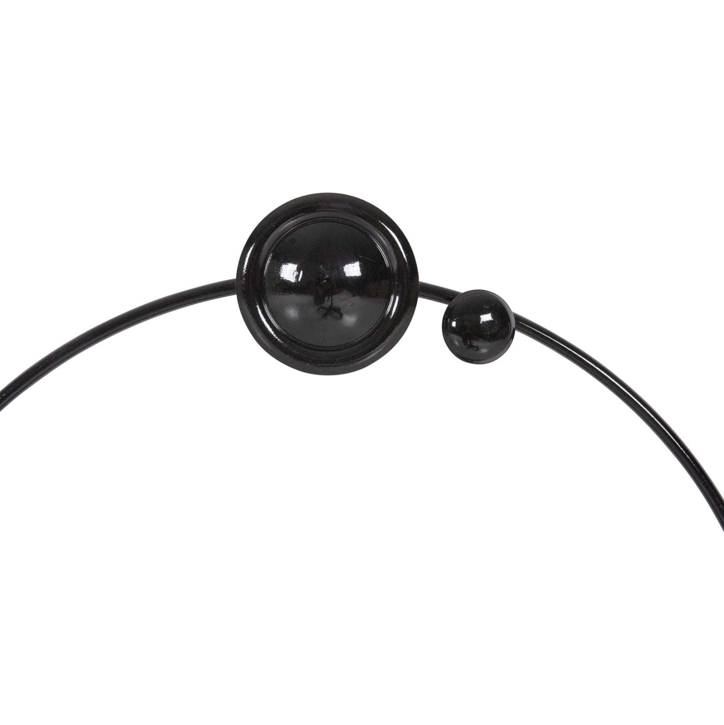 WALL CLOCK HM4204 METAL IN GOLD WITH BLACK POINTERS 50x63cm.