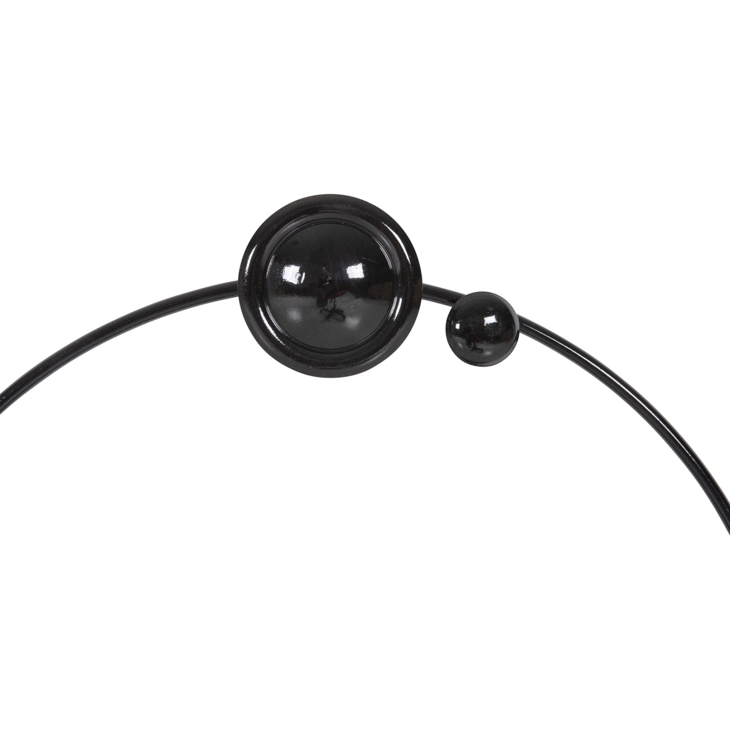WALL CLOCK HM4204 METAL IN GOLD WITH BLACK POINTERS 50x63cm.