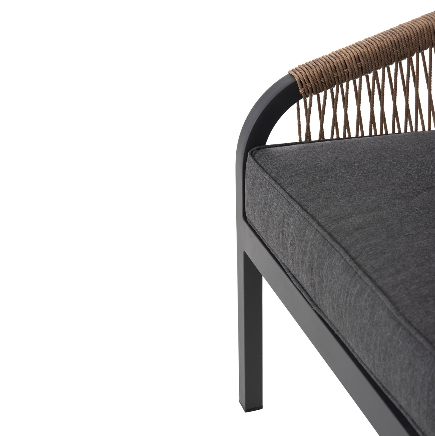 OUTDOOR LOUNGE SET 4PCS MAERLY HM6056.03 ANTHRACITE ALUMINUM-PE TWIST ROPE-ANTHRACITE CUSHIONS