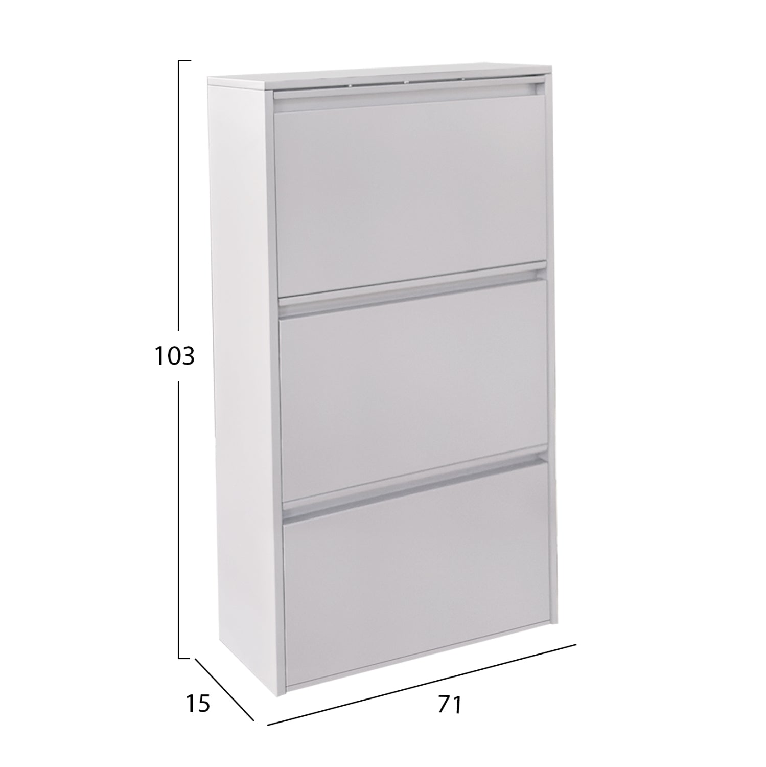 SET 2 SHOE CABINETS STARK HM10994.02 METAL IN WHITE--3+4 MAGNETIC DOORS