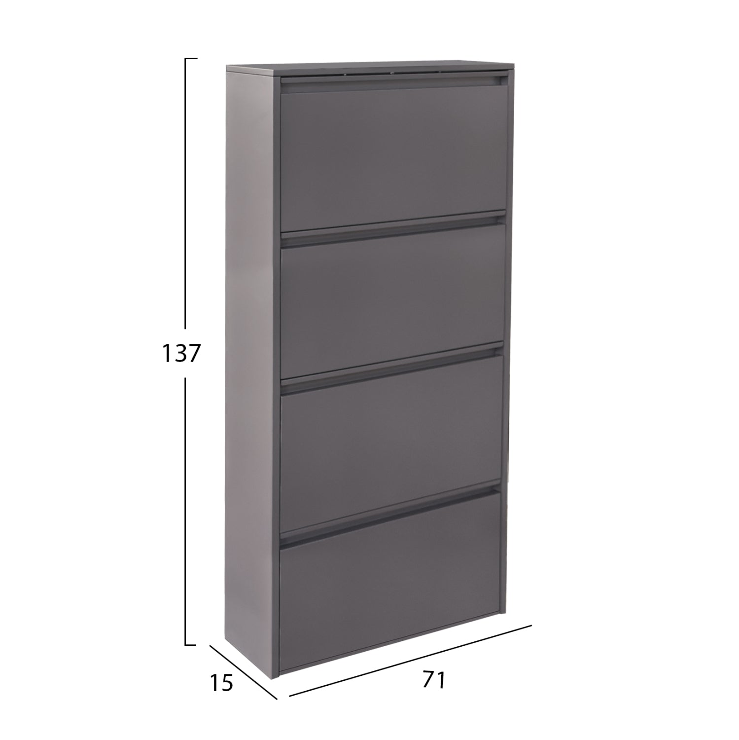 SET 2 SHOE CABINETS STARK HM10994.03 METAL IN ANTHRACITE--3+4 MAGNETIC DOORS