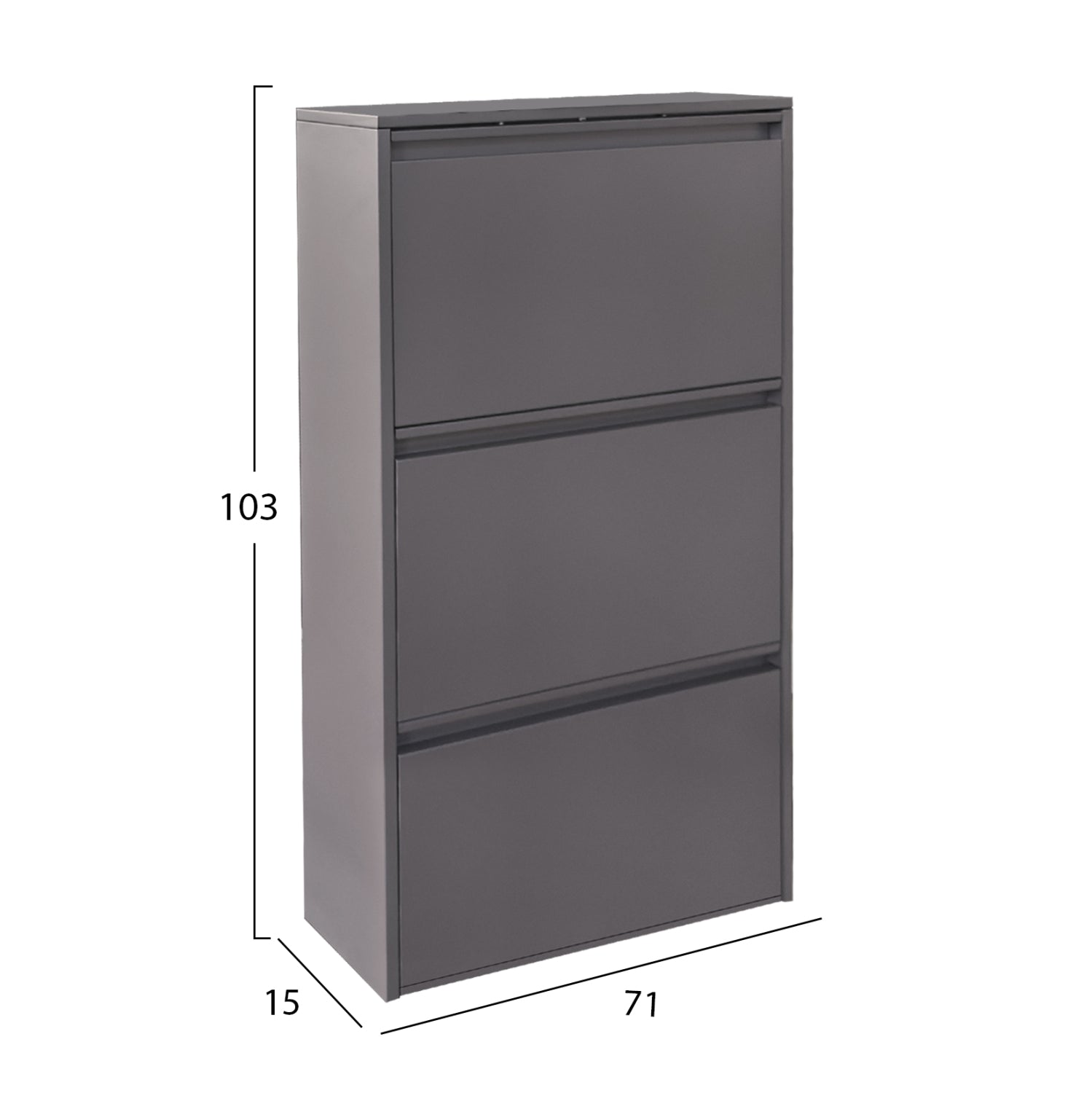 SET 2 SHOE CABINETS STARK HM10994.03 METAL IN ANTHRACITE--3+4 MAGNETIC DOORS