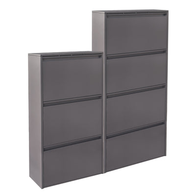 SET 2 SHOE CABINETS STARK HM10994.03 METAL IN ANTHRACITE--3+4 MAGNETIC DOORS