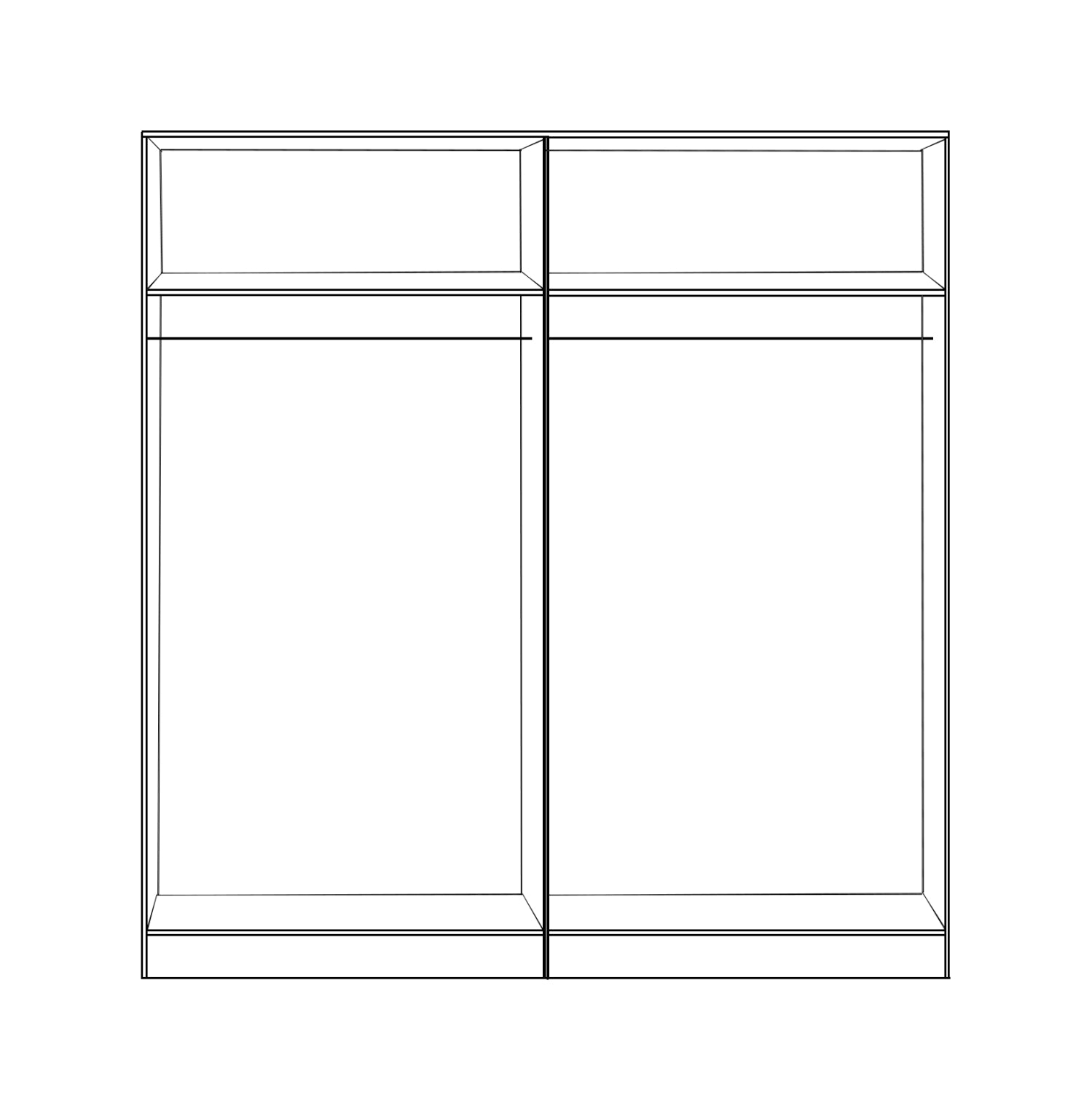 Set 2 pieces Wardrobe 4 leaf Sonama 160x42x181 HM11352.02