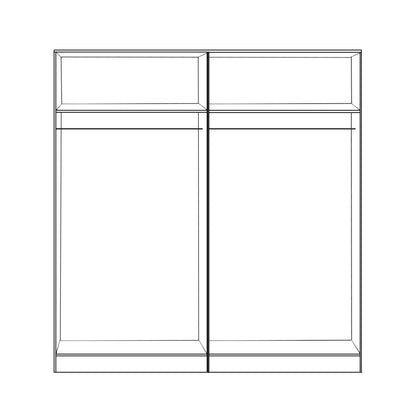 Set 2 pieces Wardrobe 4 leaf Sonama 160x42x181 HM11352.02