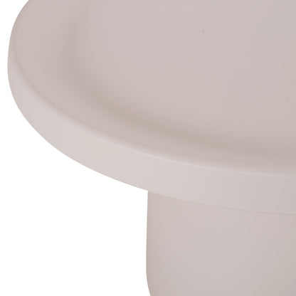 SET 2 COFFEE TABLES RINKON2 HM18304.01 ALL METAL IN WHITE Φ49cm & Φ69cm