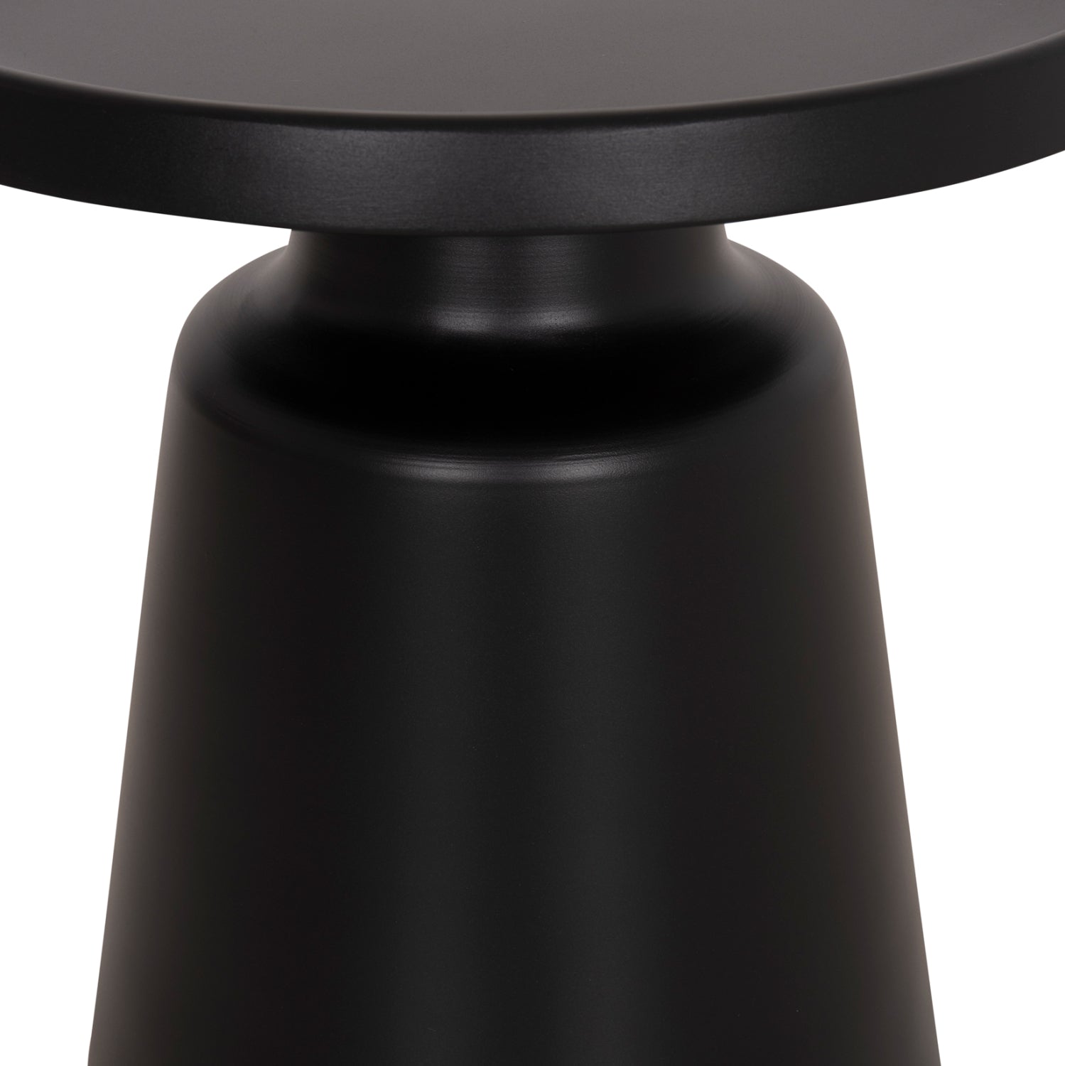 SET 2 COFFEE TABLES RINKON2 HM18304.02 ALL METAL IN BLACK Φ49cm & Φ69cm