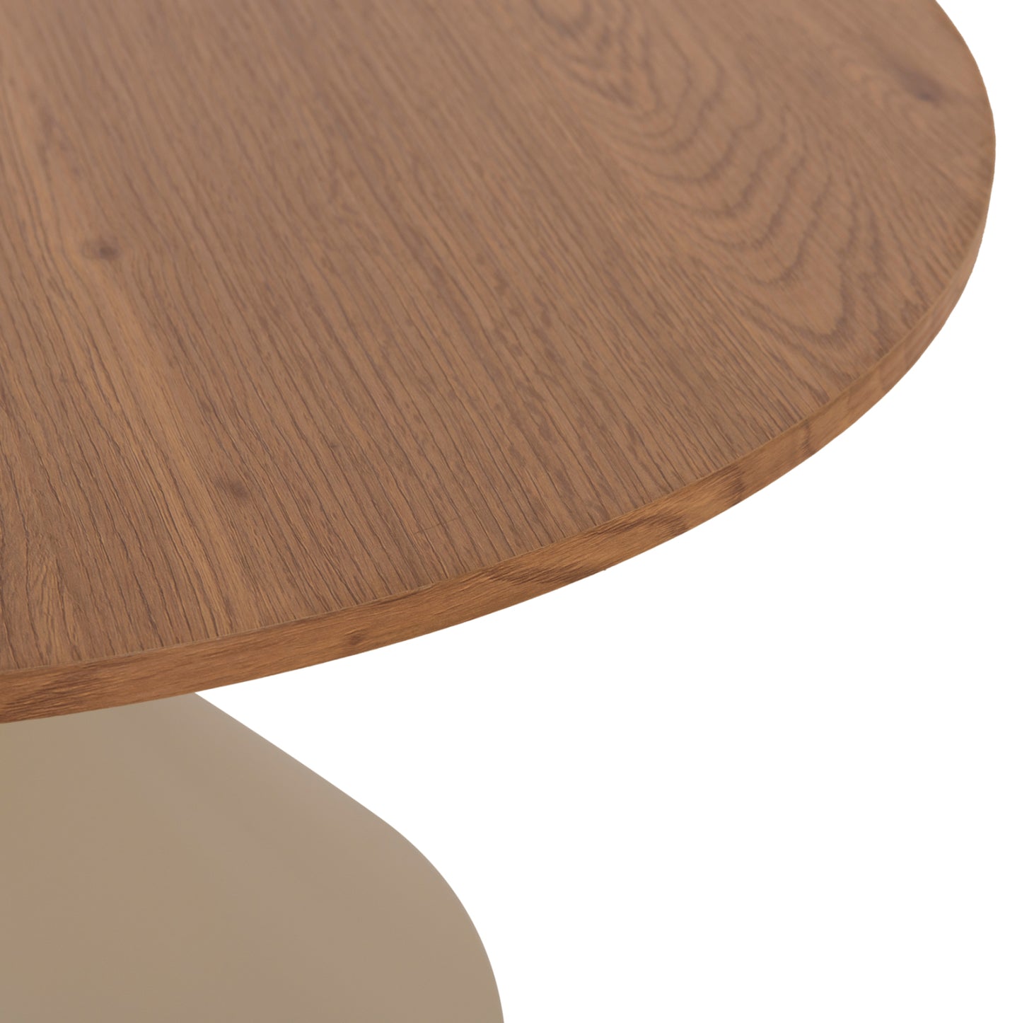 SET 2 COFFEE TABLES JENNEL(X) HM18308.04 METAL IN CHAMPAGNE--MDF WITH PAPER VENEER Φ50cm & Φ70cm