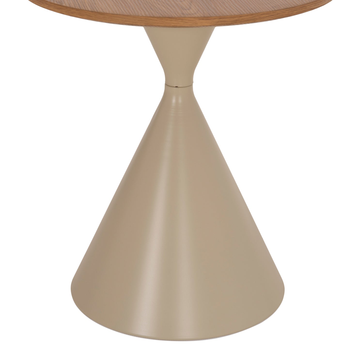SET 2 COFFEE TABLES JENNEL(X) HM18308.04 METAL IN CHAMPAGNE--MDF WITH PAPER VENEER Φ50cm & Φ70cm