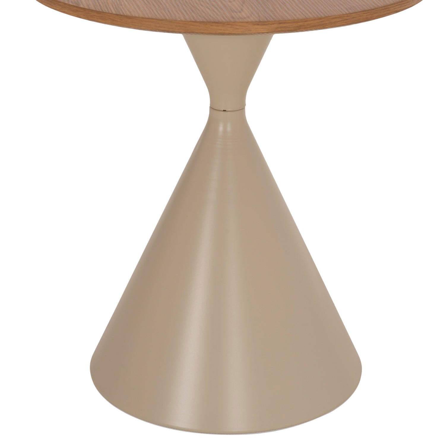 SET 2 COFFEE TABLES JENNEL(X) HM18308.04 METAL IN CHAMPAGNE--MDF WITH PAPER VENEER Φ50cm & Φ70cm