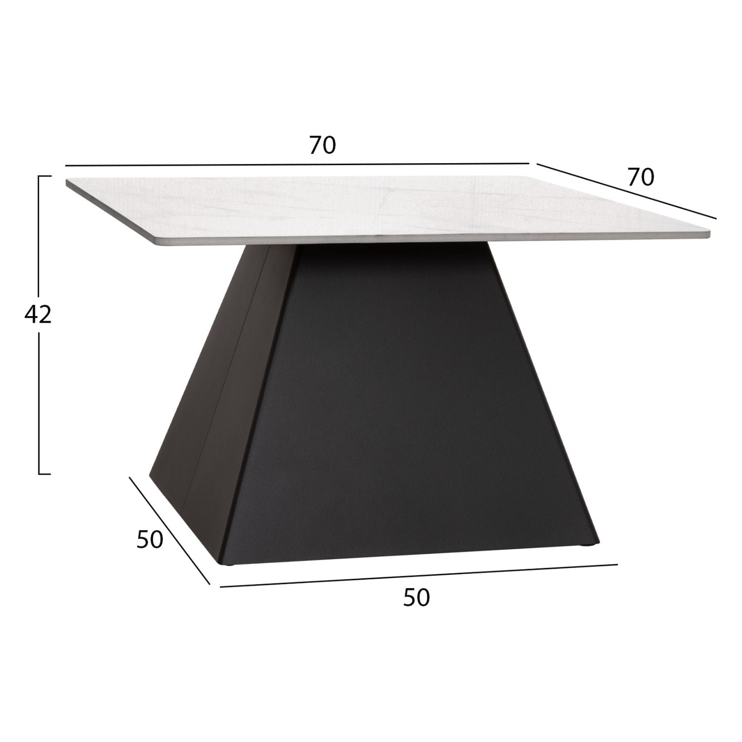 SET 2 COFFEE TABLES QUBER(X) HM18311.02 SINTERED STONE SQUARE--BLACK BASES