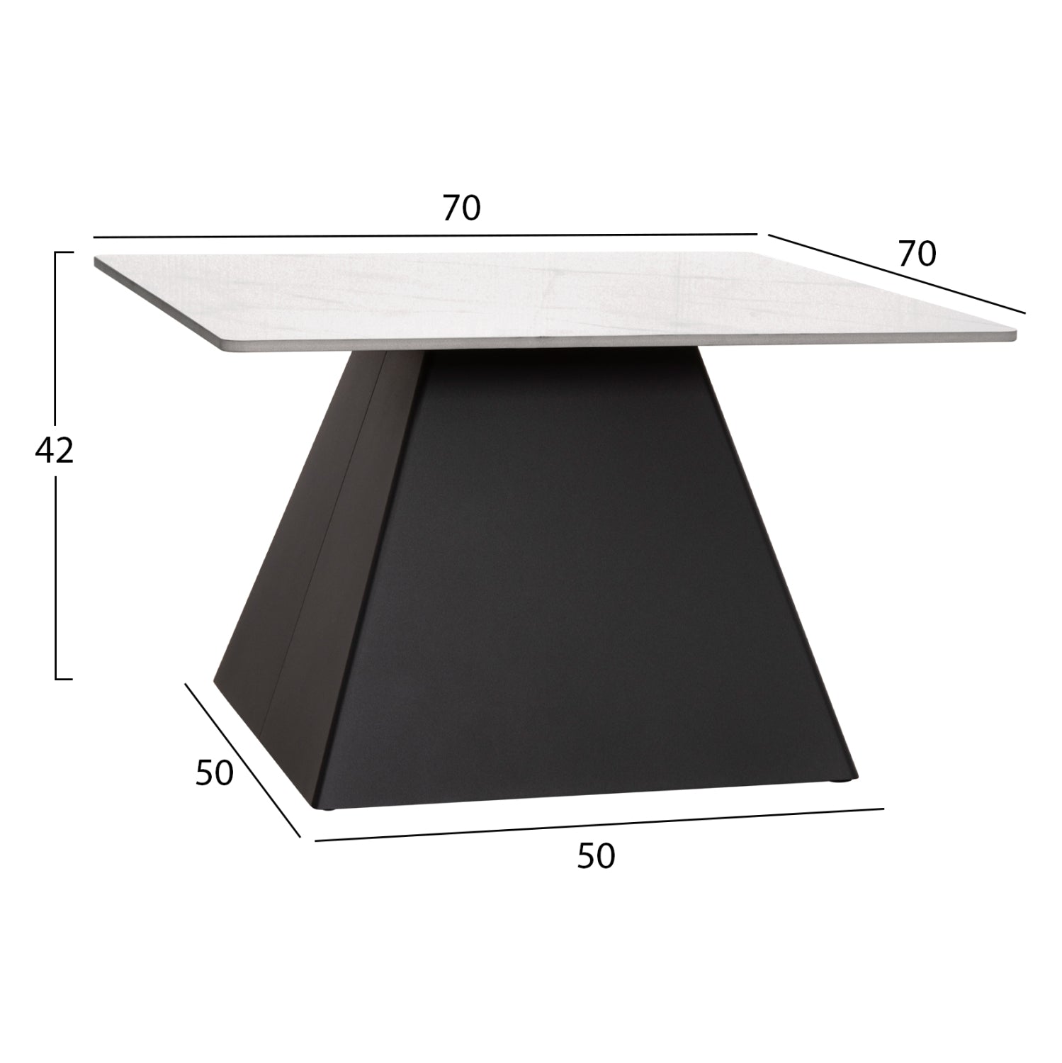 SET 2 COFFEE TABLES QUBER(X) HM18311.02 SINTERED STONE SQUARE--BLACK BASES