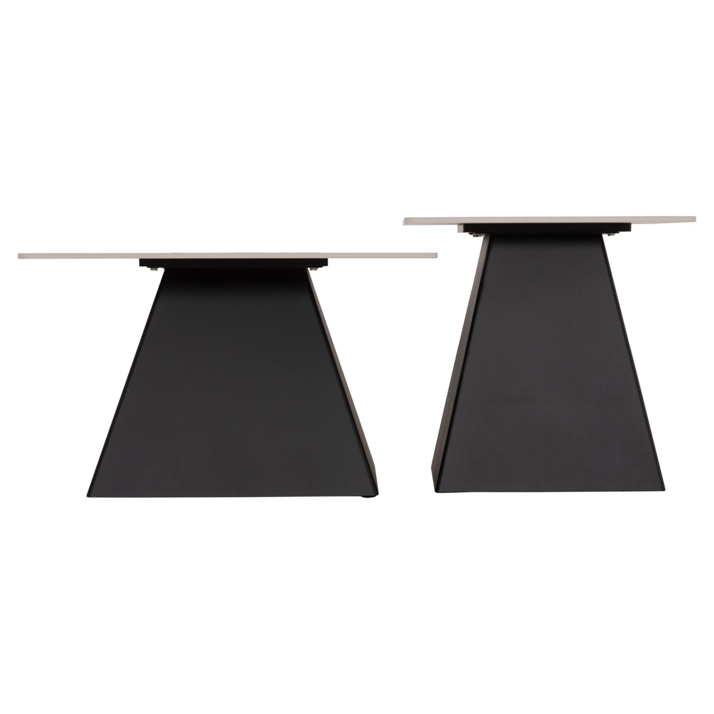 SET 2 COFFEE TABLES QUBER(X) HM18311.02 SINTERED STONE SQUARE--BLACK BASES