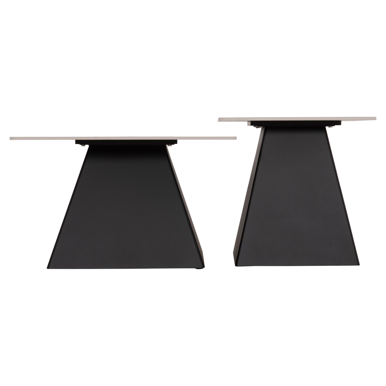 SET 2 COFFEE TABLES QUBER(X) HM18311.02 SINTERED STONE SQUARE--BLACK BASES