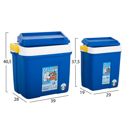ISOTHERMAL COOLERS 2PCS SET BREEZERS HM12167 24LT+12LT+3 ICE BLOCKS- BLUE