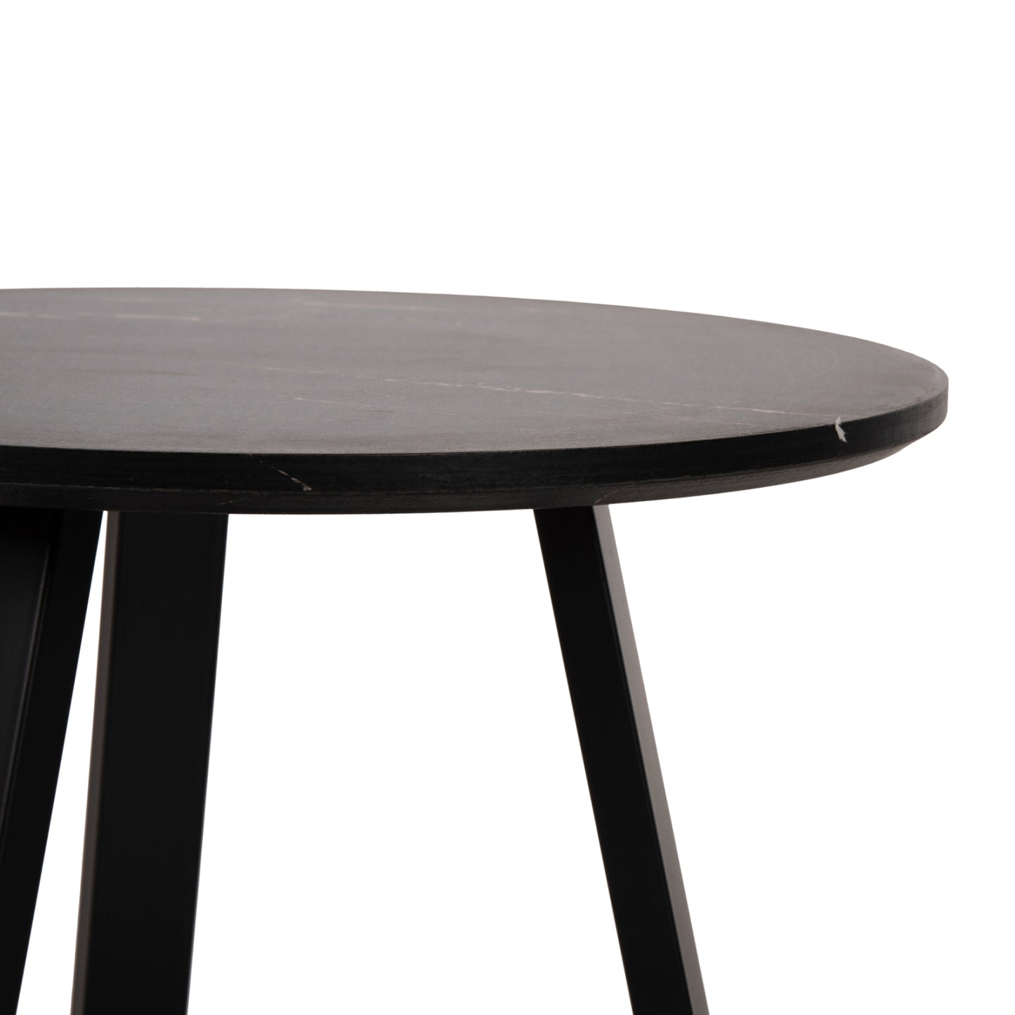 COFFEE TABLES 2PCS SET ROCKET HM21090 MDF IN BLACK MARBLE COLOR Φ80cm & Φ45cm