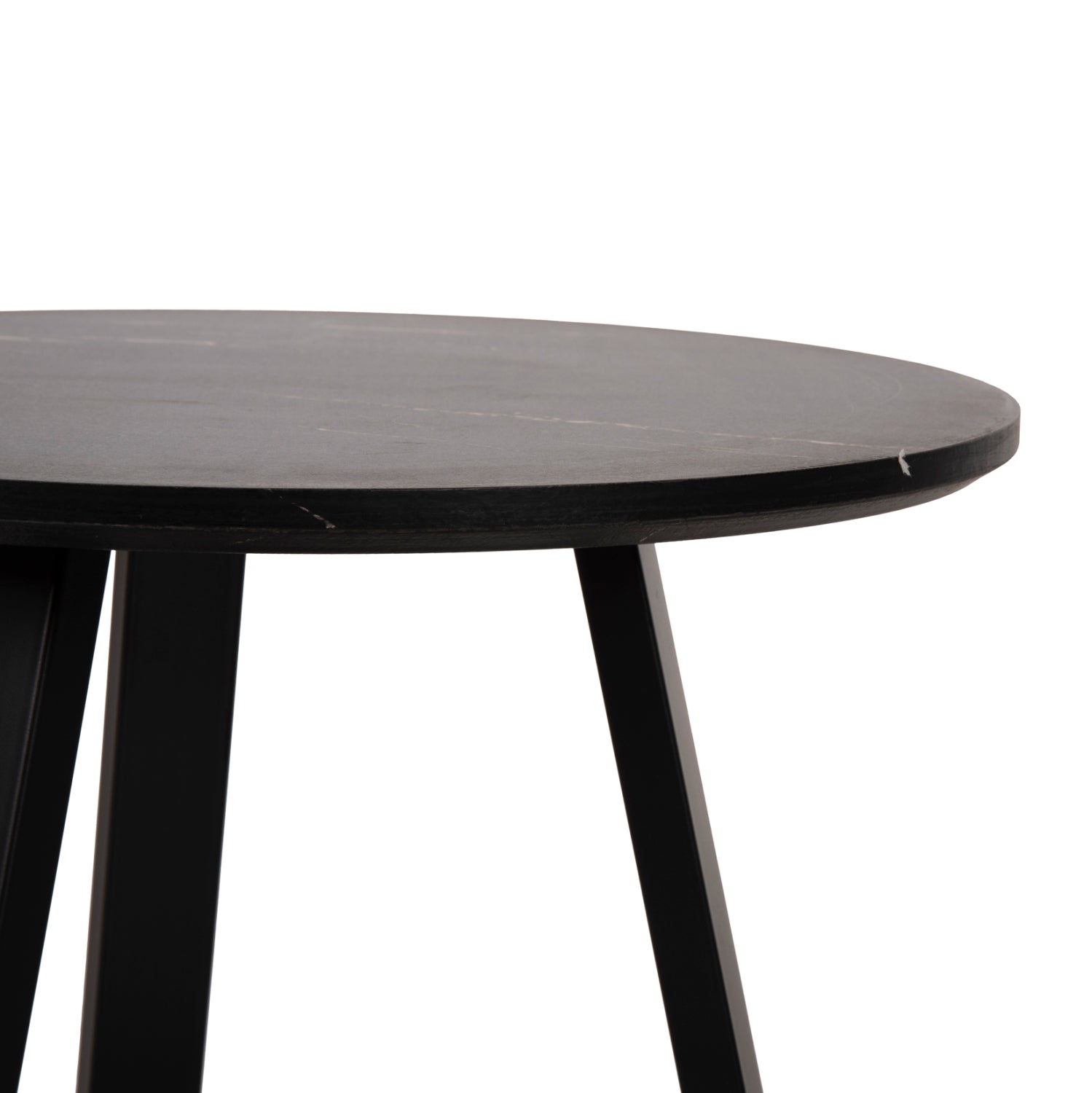 COFFEE TABLES 2PCS SET ROCKET HM21090 MDF IN BLACK MARBLE COLOR Φ80cm & Φ45cm