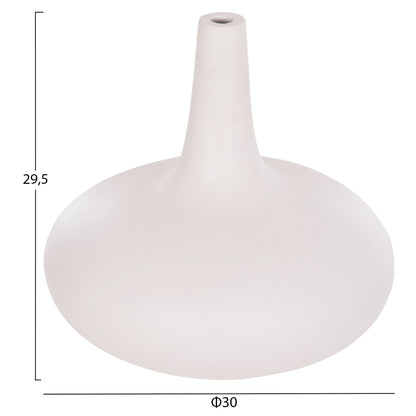 SET OF 3 TABLE DECORATIVE VASES DENI HM21141 FIBER CEMENT IN WHITE