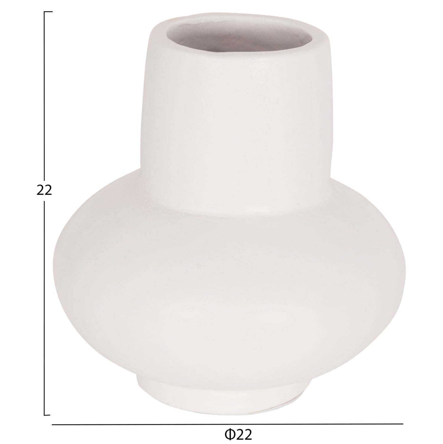 SET OF 3 TABLE DECORATIVE VASES LEKKAN HM21142.02 TERRACOTTA IN WHITE & BLACK