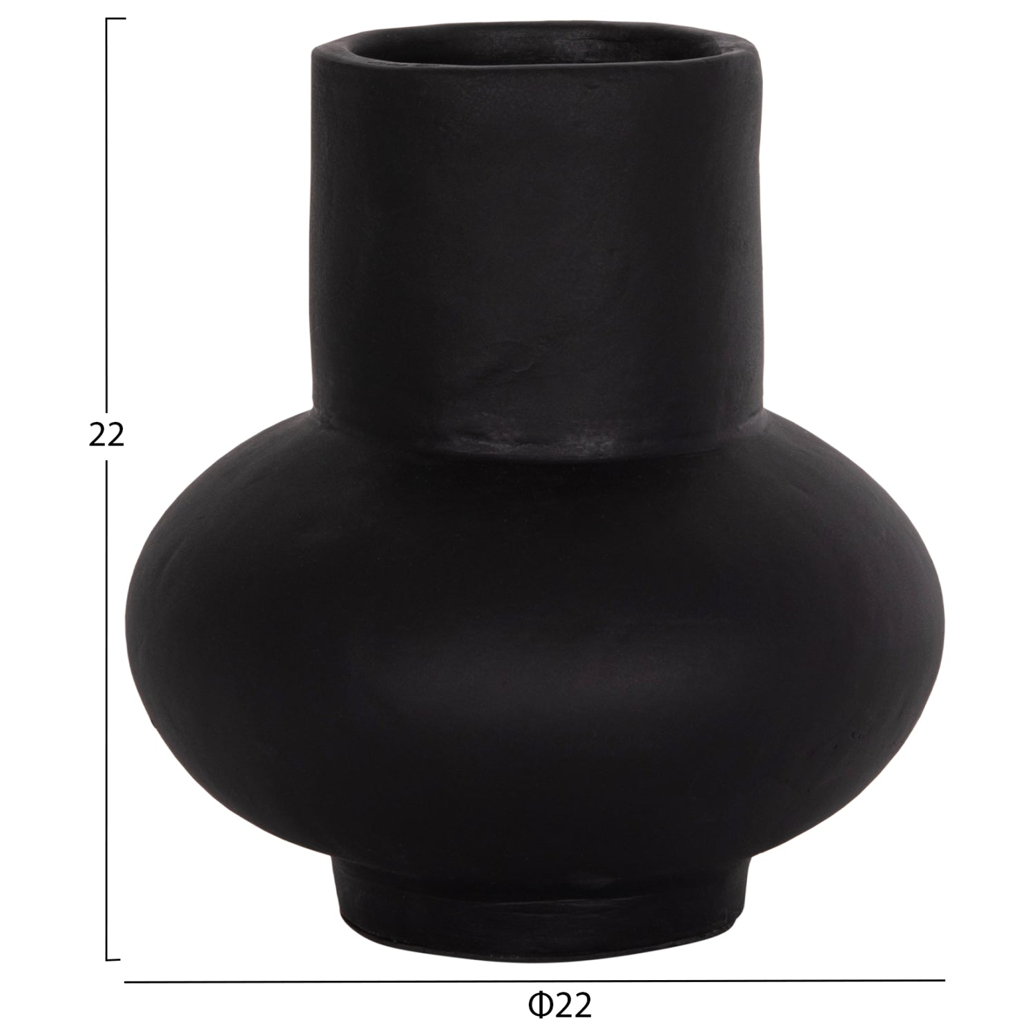 SET OF 3 TABLE DECORATIVE VASES LEKKAN HM21142.01 TERRACOTTA IN WHITE & BLACK