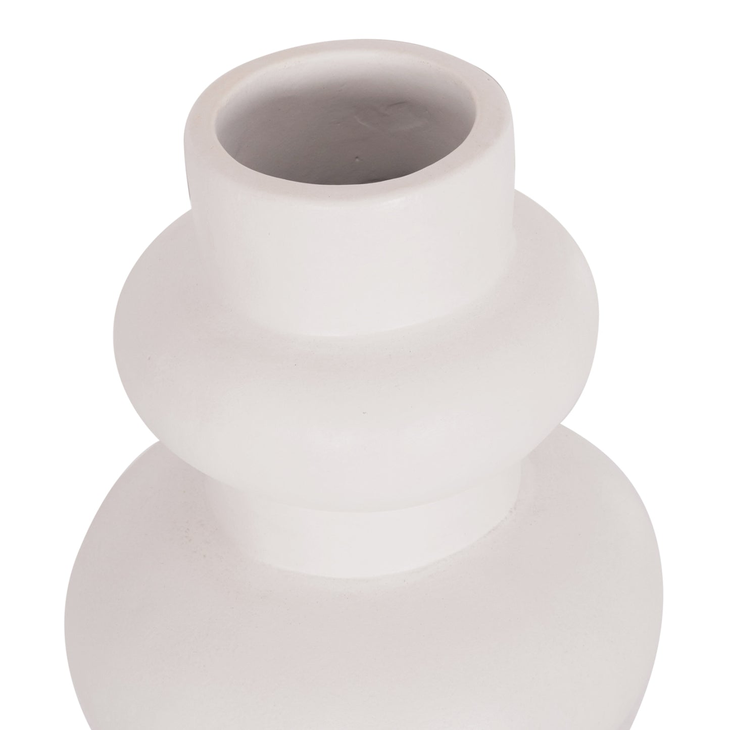 SET OF 3 TABLE DECORATIVE VASES LEKKAN HM21142.02 TERRACOTTA IN WHITE & BLACK