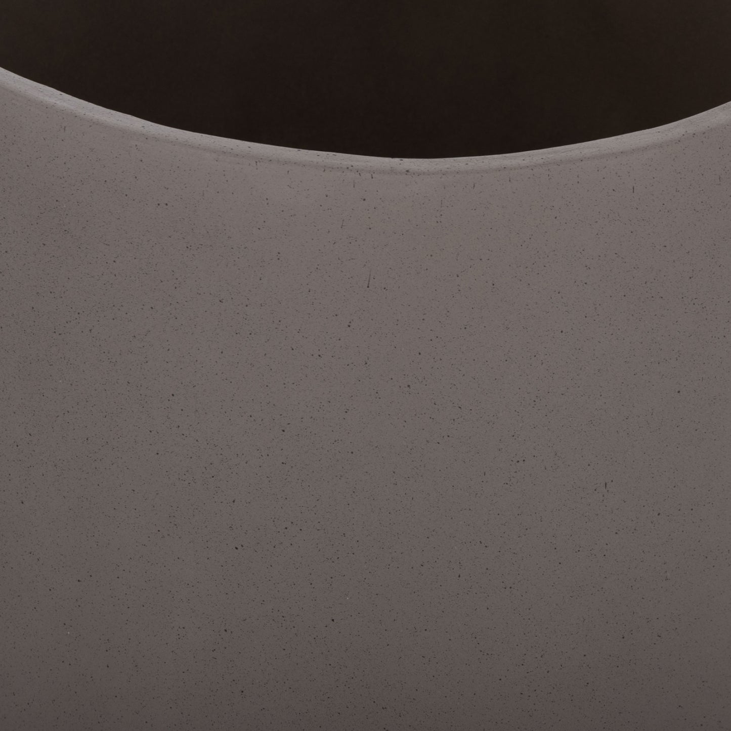 SET 3 POTS/VASES WITH TEAK BASES TRYLL HM4681.03 FIBER CEMENT IN GREY