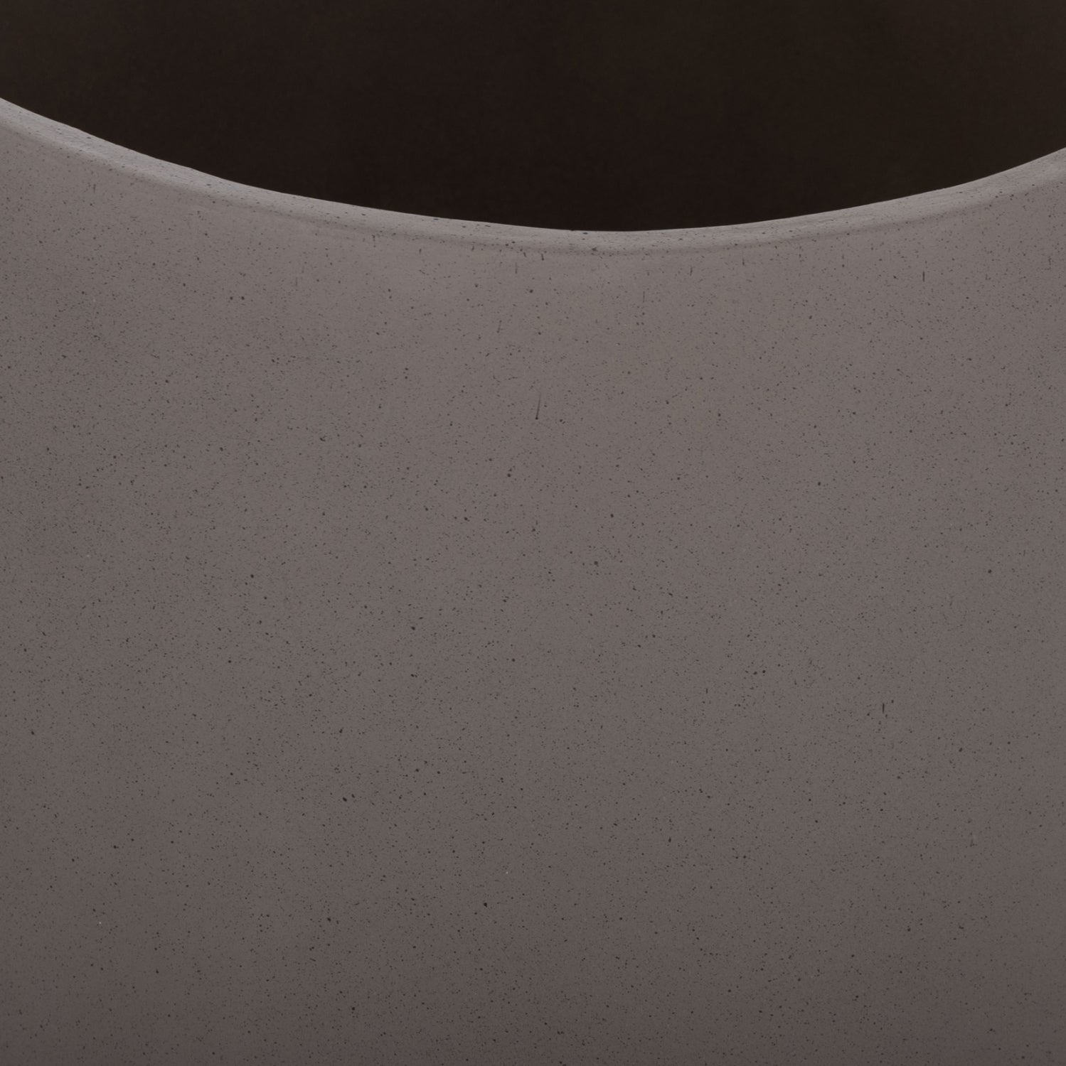 SET 3 POTS/VASES WITH TEAK BASES TRYLL HM4681.03 FIBER CEMENT IN GREY