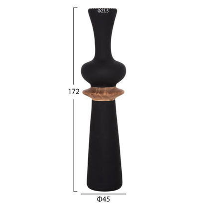 SET 3PCS DECORATIVE FLOOR VASES NEBULA HM21139.01 FIBER CEMENT--ΤΕΑΚ WOOD