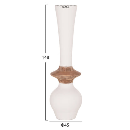 SET 3PCS DECORATIVE FLOOR VASES NEBULA HM21139.03 FIBER CEMENT--ΤΕΑΚ WOOD