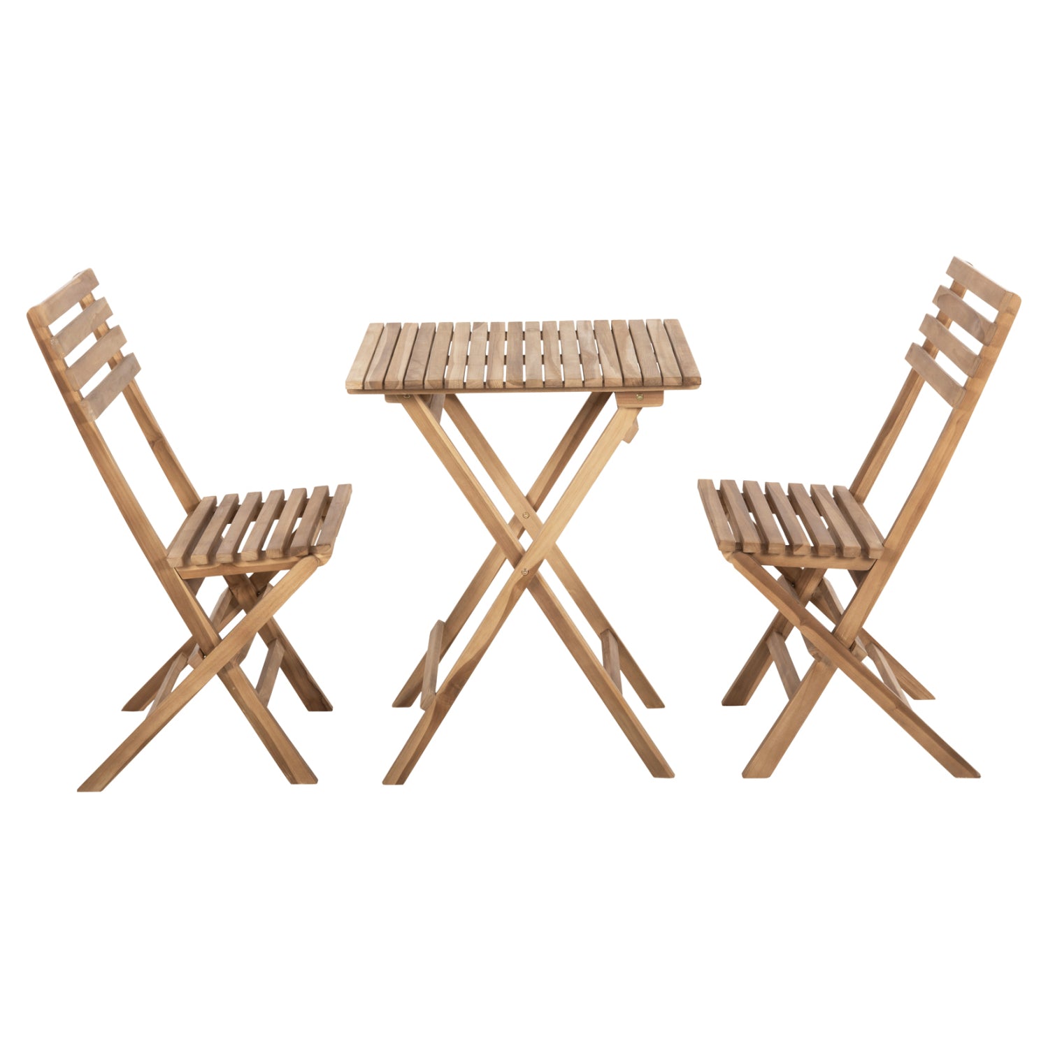 DINING SET OUTDOOR 3PCS KENDYR HM9907 SOLID TEAK WOOD-NATURAL 46x50x88,5H