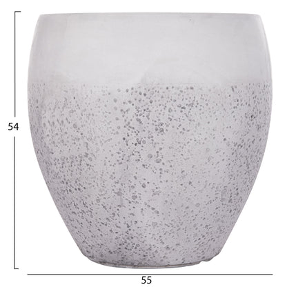 GARDEN PLANTERS SET 3PCS SERIES GARDENER HM4718 FIBERCLAY IN WHITE Φ55x54Hcm.