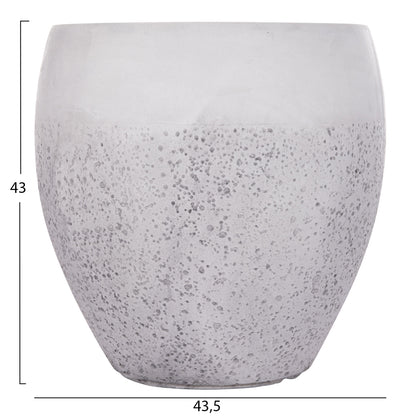 GARDEN PLANTERS SET 3PCS SERIES GARDENER HM4718 FIBERCLAY IN WHITE Φ55x54Hcm.