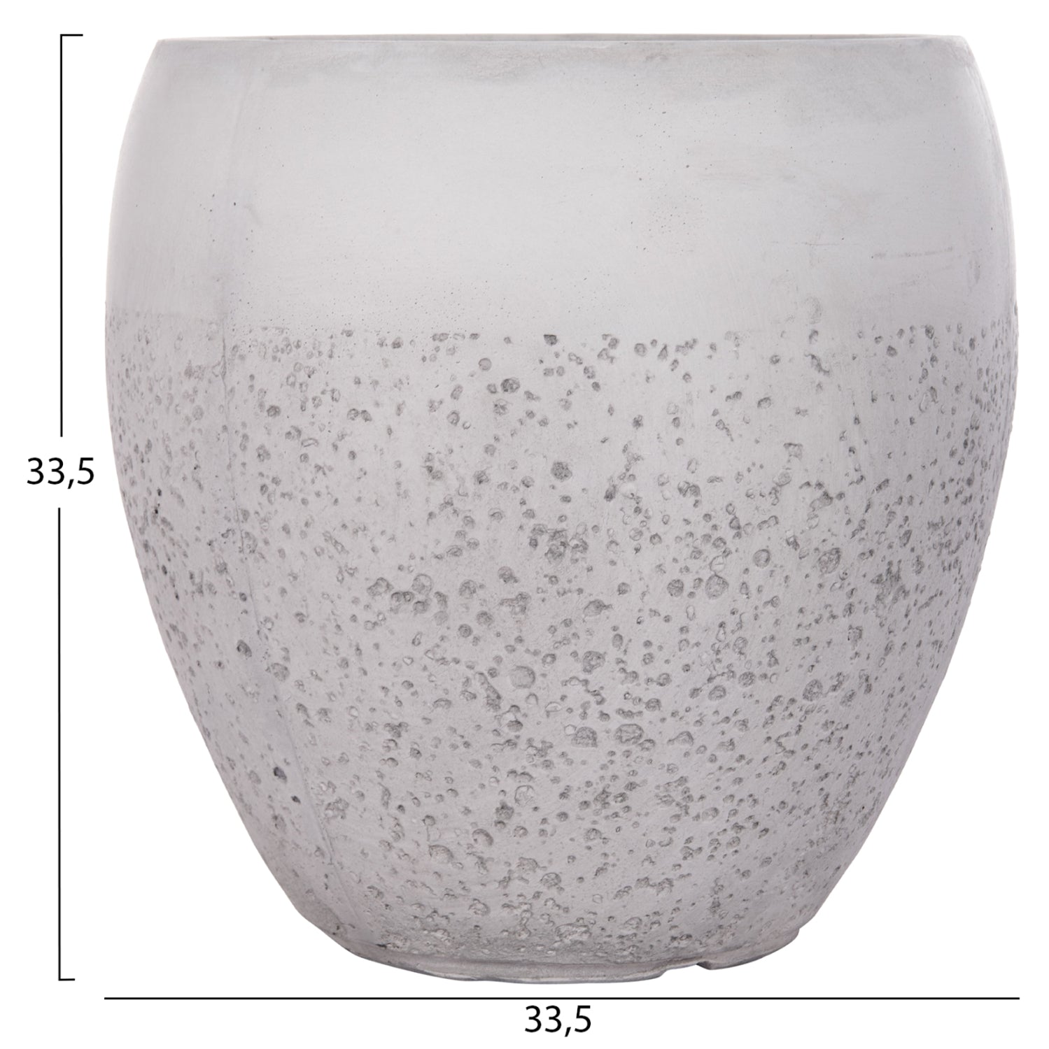 GARDEN PLANTERS SET 3PCS SERIES GARDENER HM4718 FIBERCLAY IN WHITE Φ55x54Hcm.