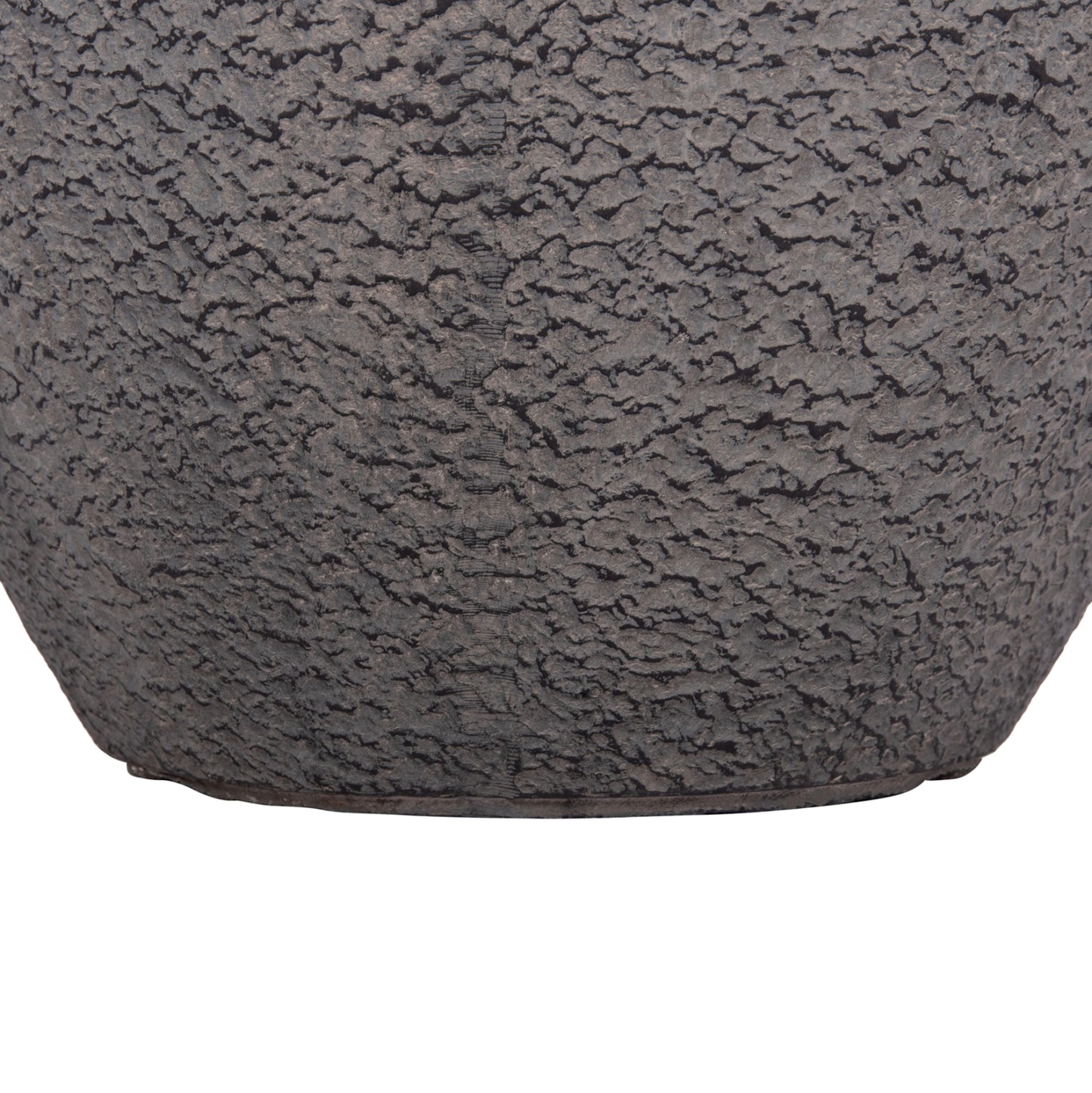 GARDEN PLANTERS SET 3PCS SERIES GARDENER ΗΜ4725 FIBERCLAY IN DARK CEMENT COLOR Φ55x54Hcm.