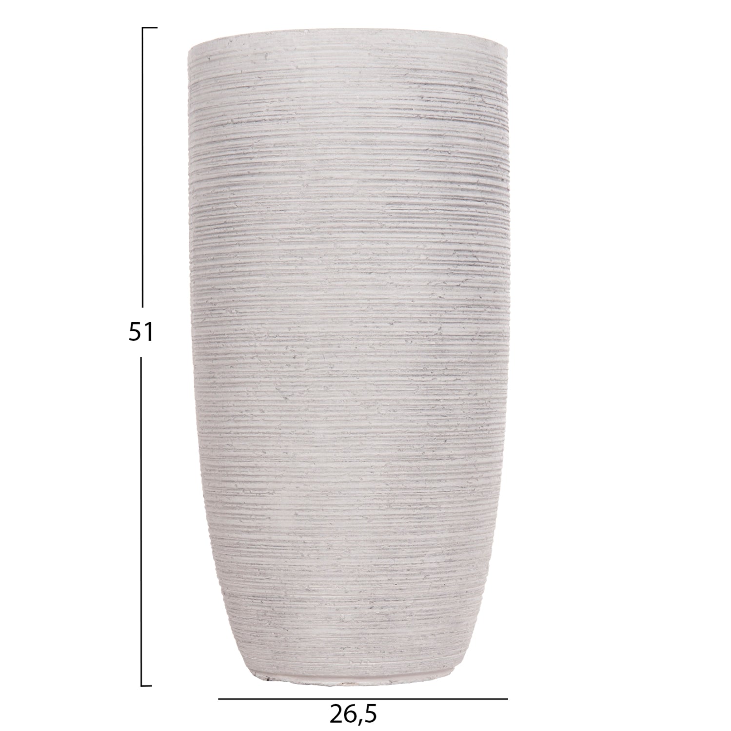 GARDEN PLANTERS CYLINDRICAL SET 3PCS SERIES GARDENER HM4721 FIBERCLAY--IN CEMENT COLOR Φ42.5x78.5Hcm.