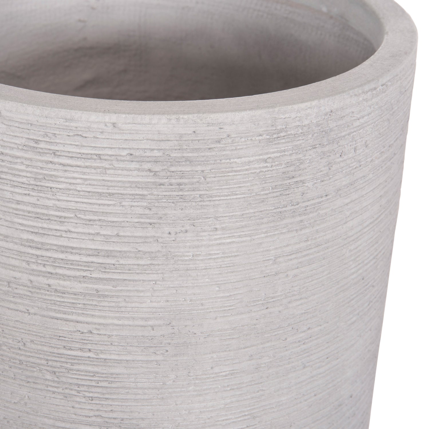 GARDEN PLANTERS CYLINDRICAL SET 3PCS SERIES GARDENER HM4721 FIBERCLAY--IN CEMENT COLOR Φ42.5x78.5Hcm.