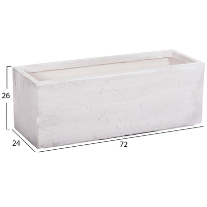 GARDEN PLANTERS RECTANGULAR SET 3PCS SERIES GARDENER HM4723 FIBERCLAY IN GREY 81x30x30Hcm.