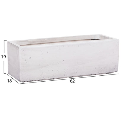 GARDEN PLANTERS RECTANGULAR SET 3PCS SERIES GARDENER HM4723 FIBERCLAY IN GREY 81x30x30Hcm.