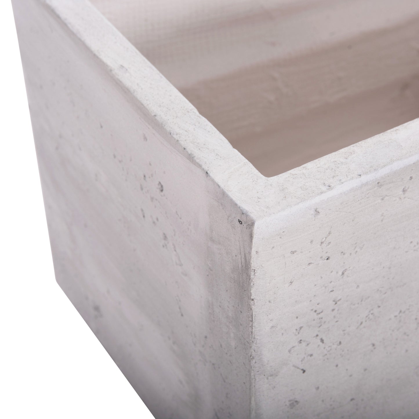 GARDEN PLANTERS RECTANGULAR SET 3PCS SERIES GARDENER HM4723 FIBERCLAY IN GREY 81x30x30Hcm.