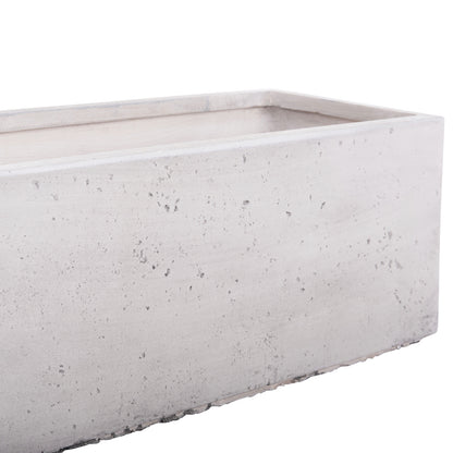 GARDEN PLANTERS RECTANGULAR SET 3PCS SERIES GARDENER HM4723 FIBERCLAY IN GREY 81x30x30Hcm.