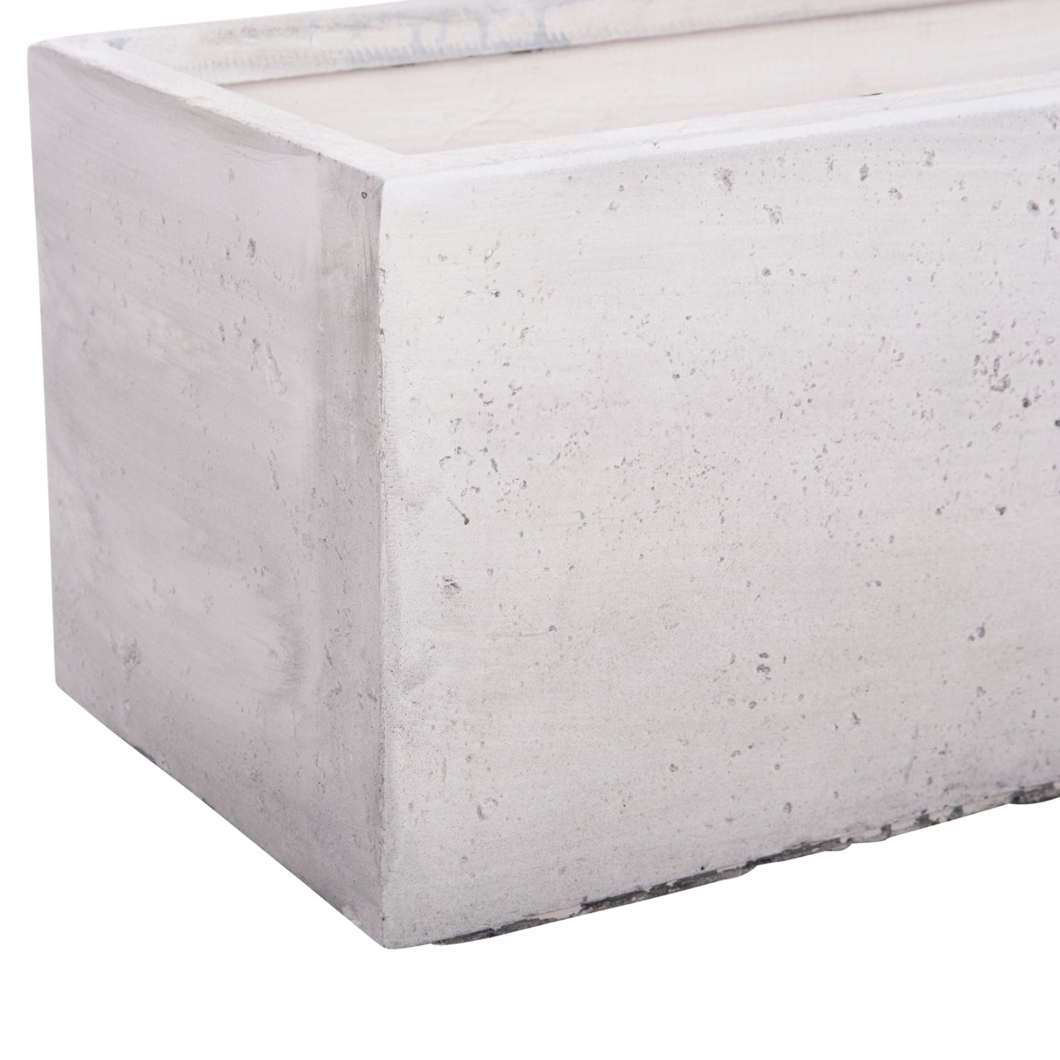 GARDEN PLANTERS RECTANGULAR SET 3PCS SERIES GARDENER HM4723 FIBERCLAY IN GREY 81x30x30Hcm.