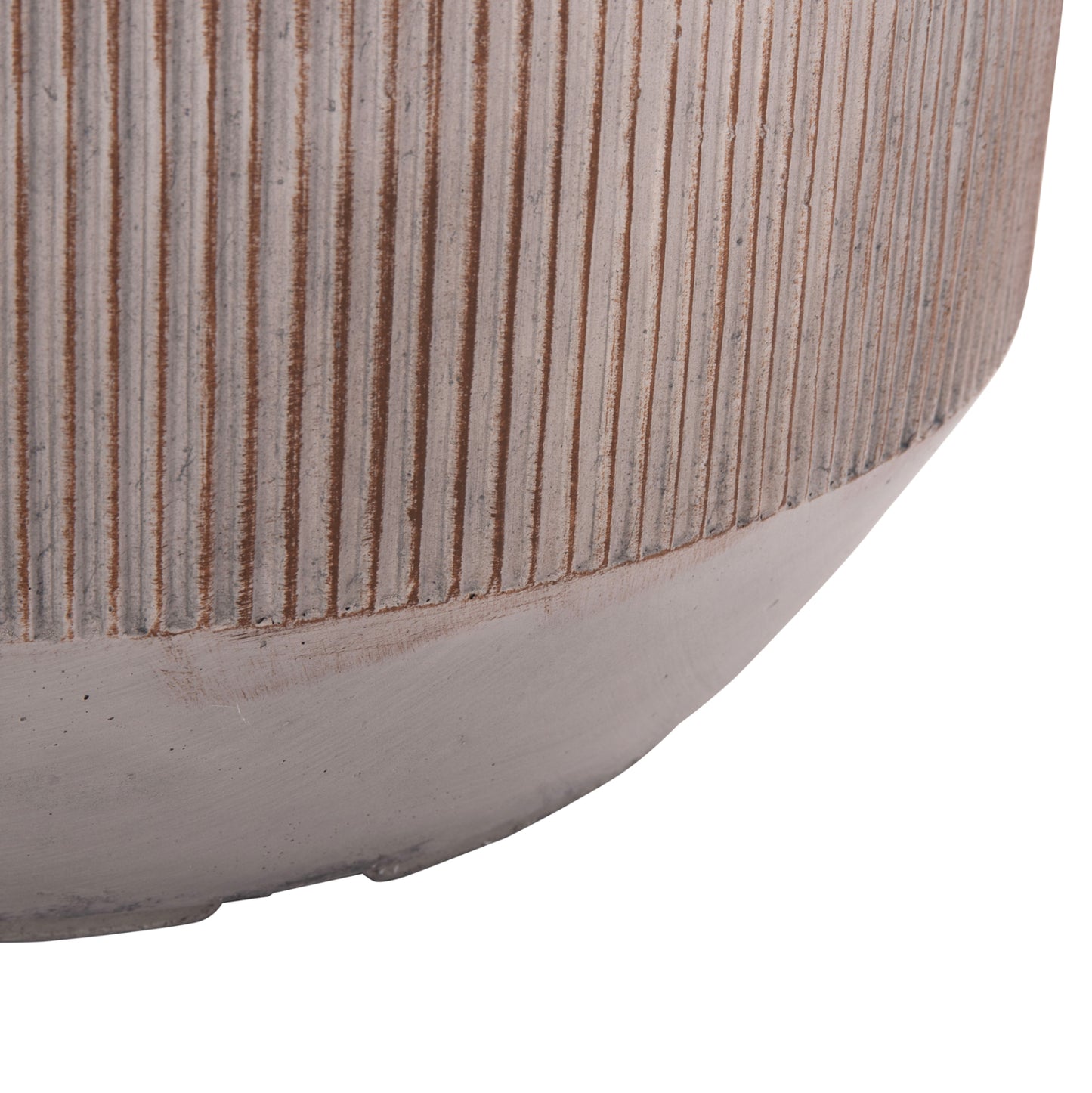 GARDEN PLANTERS ROUND SET 3PCS SERIES GARDENER HM4724 FIBERCLAY--CEMENT COLOR Φ55x55Hcm.