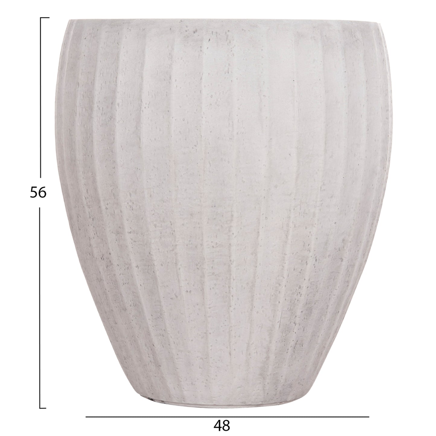 GARDEN PLANTERS ROUND SET 3PCS SERIES GARDENER HM4728 FIBERCLAY--IN CEMENT COLOR Φ48x56Hcm.