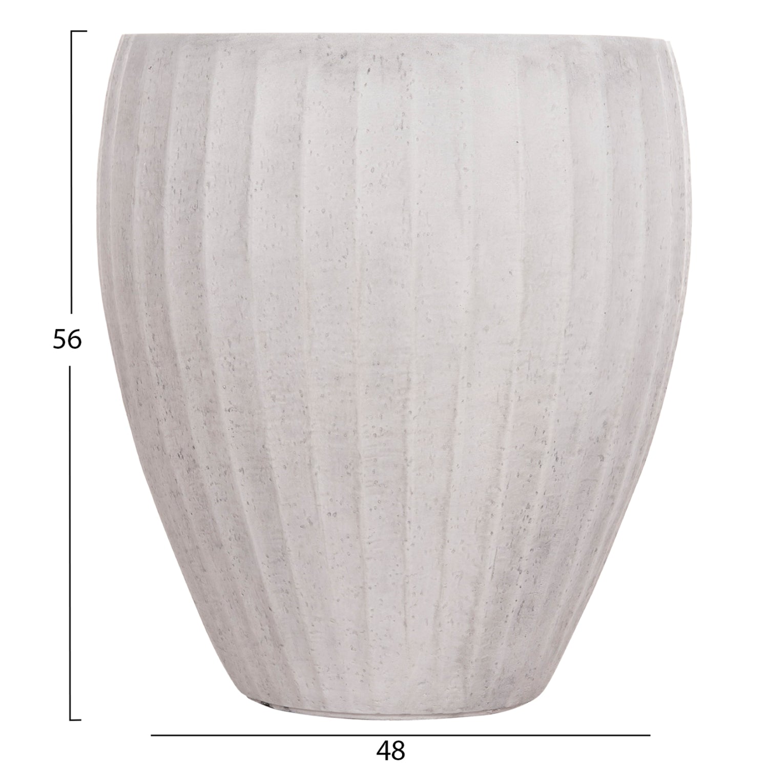 GARDEN PLANTERS ROUND SET 3PCS SERIES GARDENER HM4728 FIBERCLAY--IN CEMENT COLOR Φ48x56Hcm.