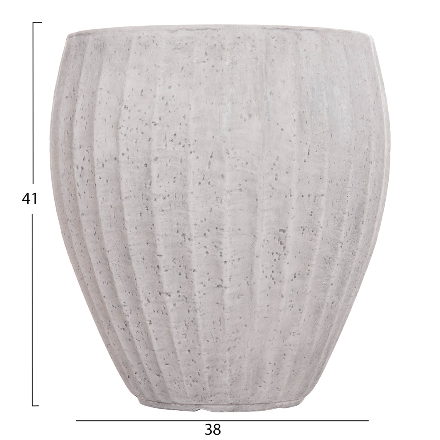 GARDEN PLANTERS ROUND SET 3PCS SERIES GARDENER HM4728 FIBERCLAY--IN CEMENT COLOR Φ48x56Hcm.