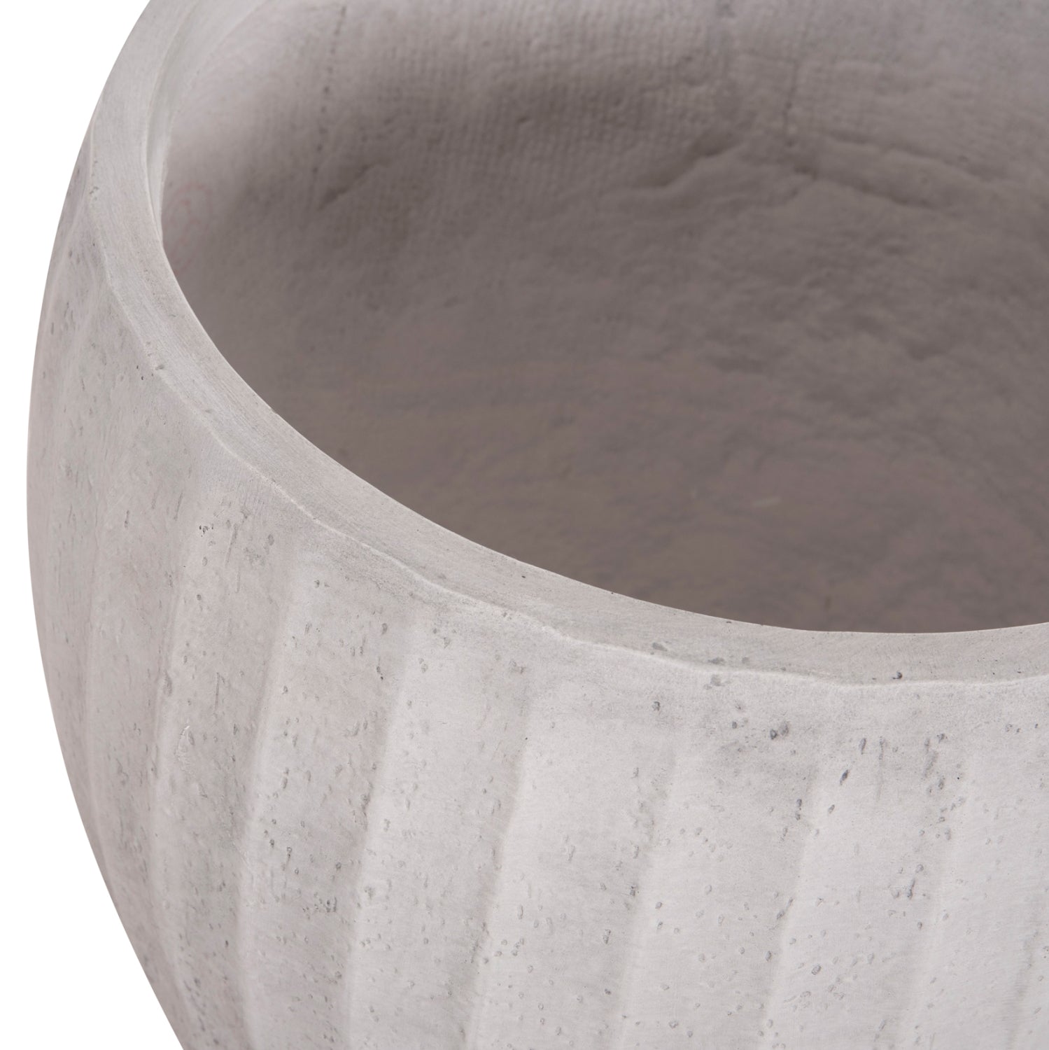 GARDEN PLANTERS ROUND SET 3PCS SERIES GARDENER HM4728 FIBERCLAY--IN CEMENT COLOR Φ48x56Hcm.