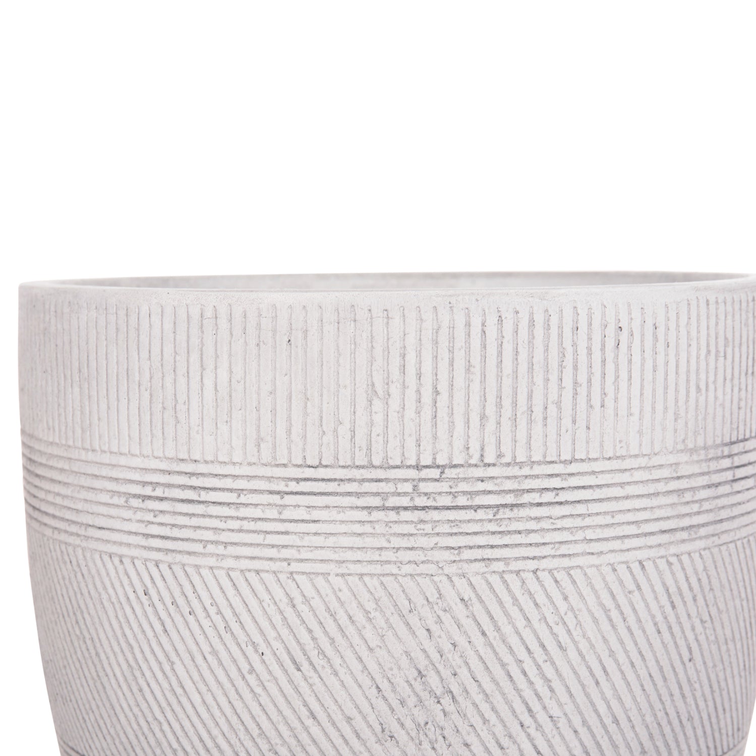GARDEN PLANTERS ROUND SET 4PCS SERIES GARDENER HM4719 FIBERCLAY--IN CEMENT COLOR Φ44x43Hcm.